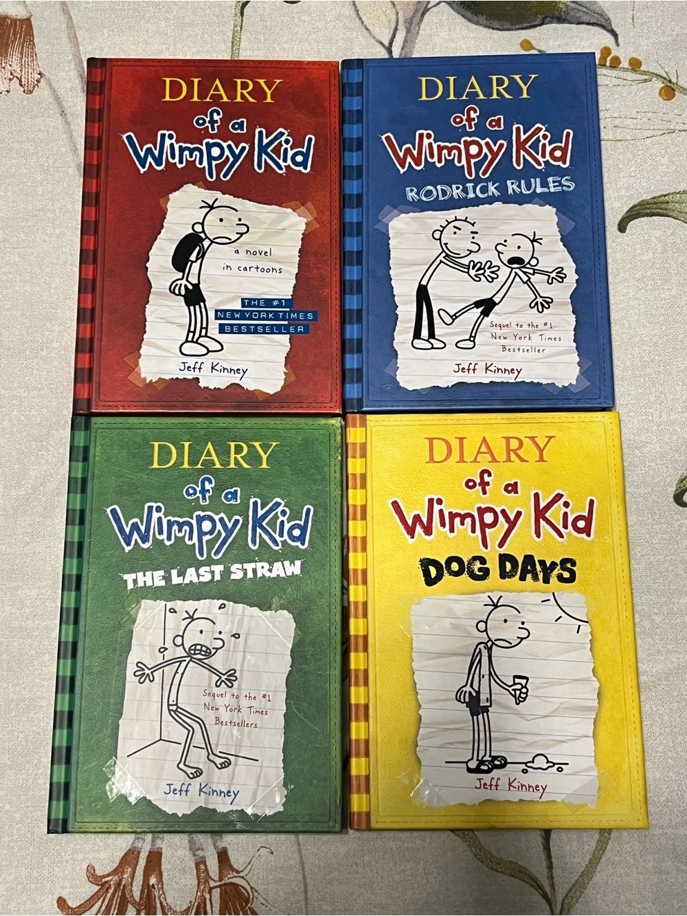 Diary Of A Wimpy Kid Hardcover Books 1-4 / Includes Three 1st Editions / EUC